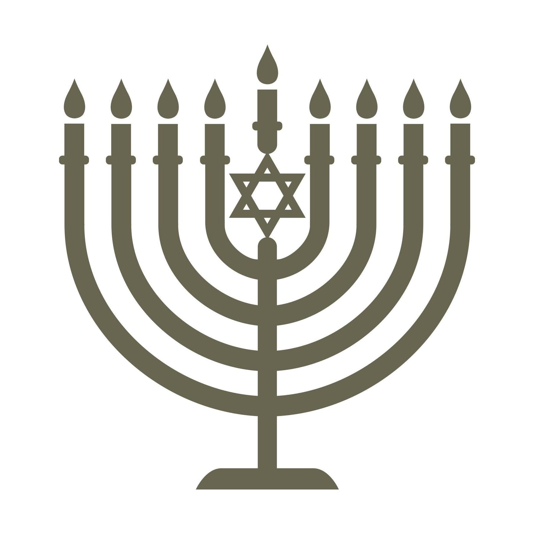 Menorah Delrin Leather Stamp