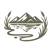 Mountain Lake Scene Delrin Leather Stamp