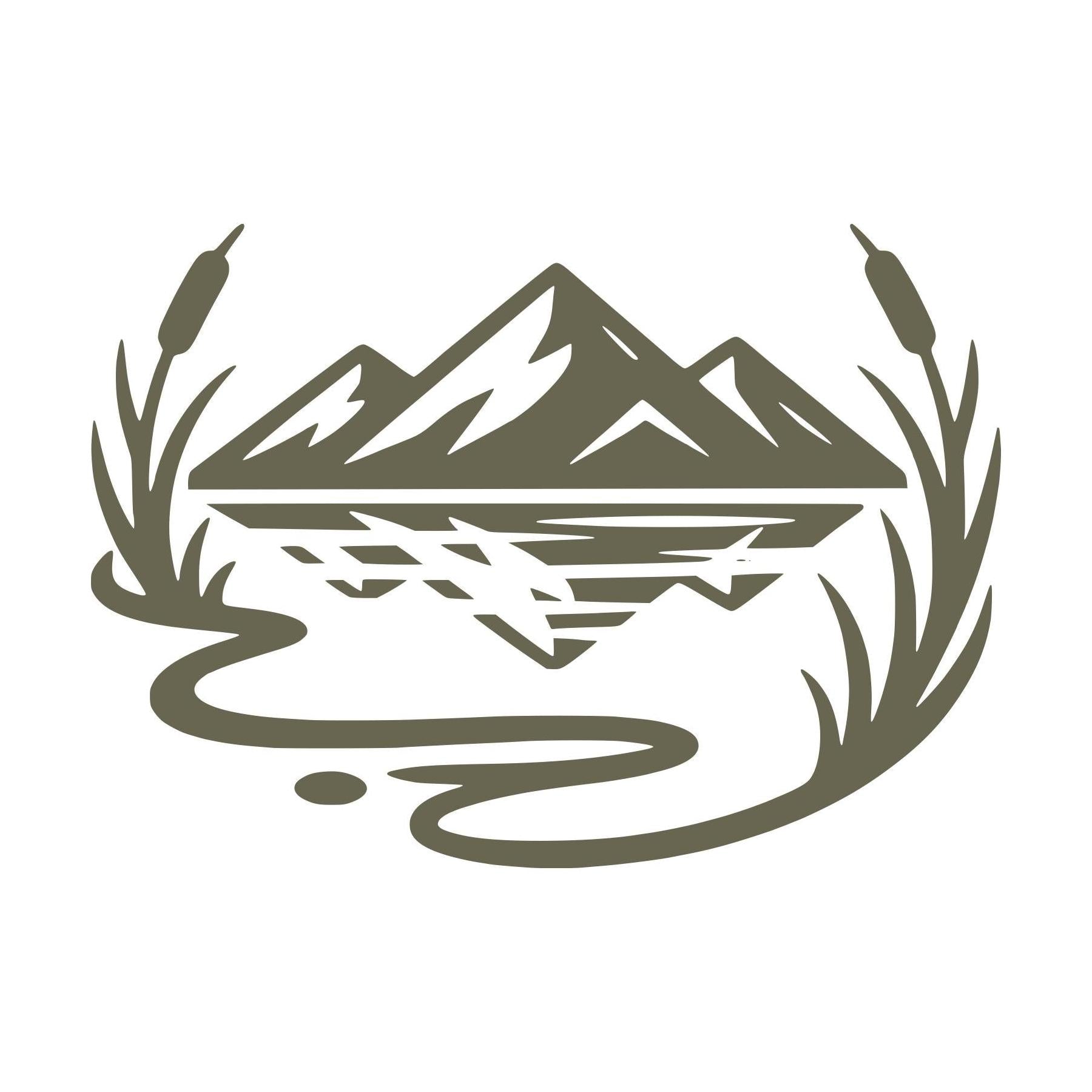 Mountain Lake Scene Delrin Leather Stamp