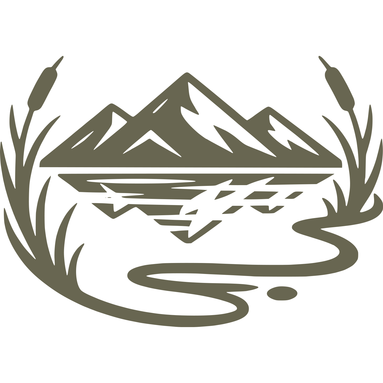 Mountain Lake Scene Delrin Leather Stamp