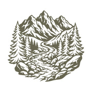 Mountain Creek Scene Delrin Leather Stamp