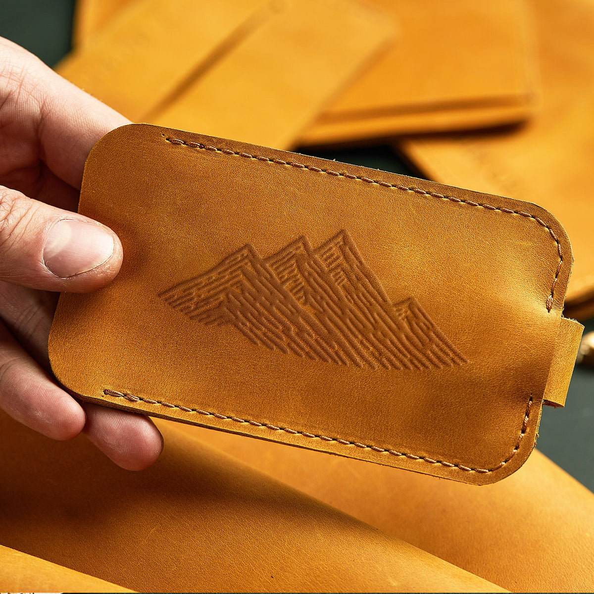 Mountain Delrin Leather Stamp