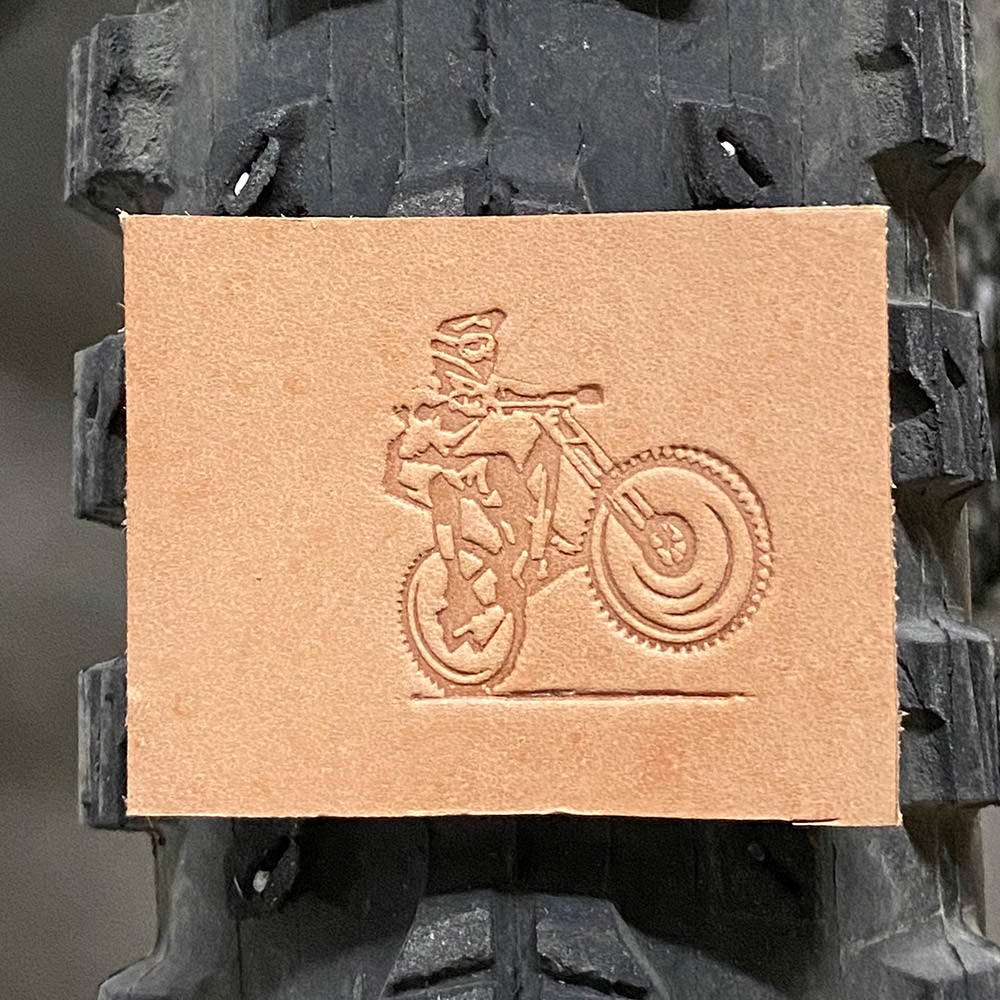 Mountain Bike Delrin Leather Stamp