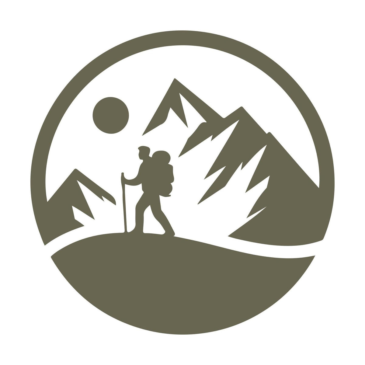 Mountain Hiker Delrin Leather Stamp