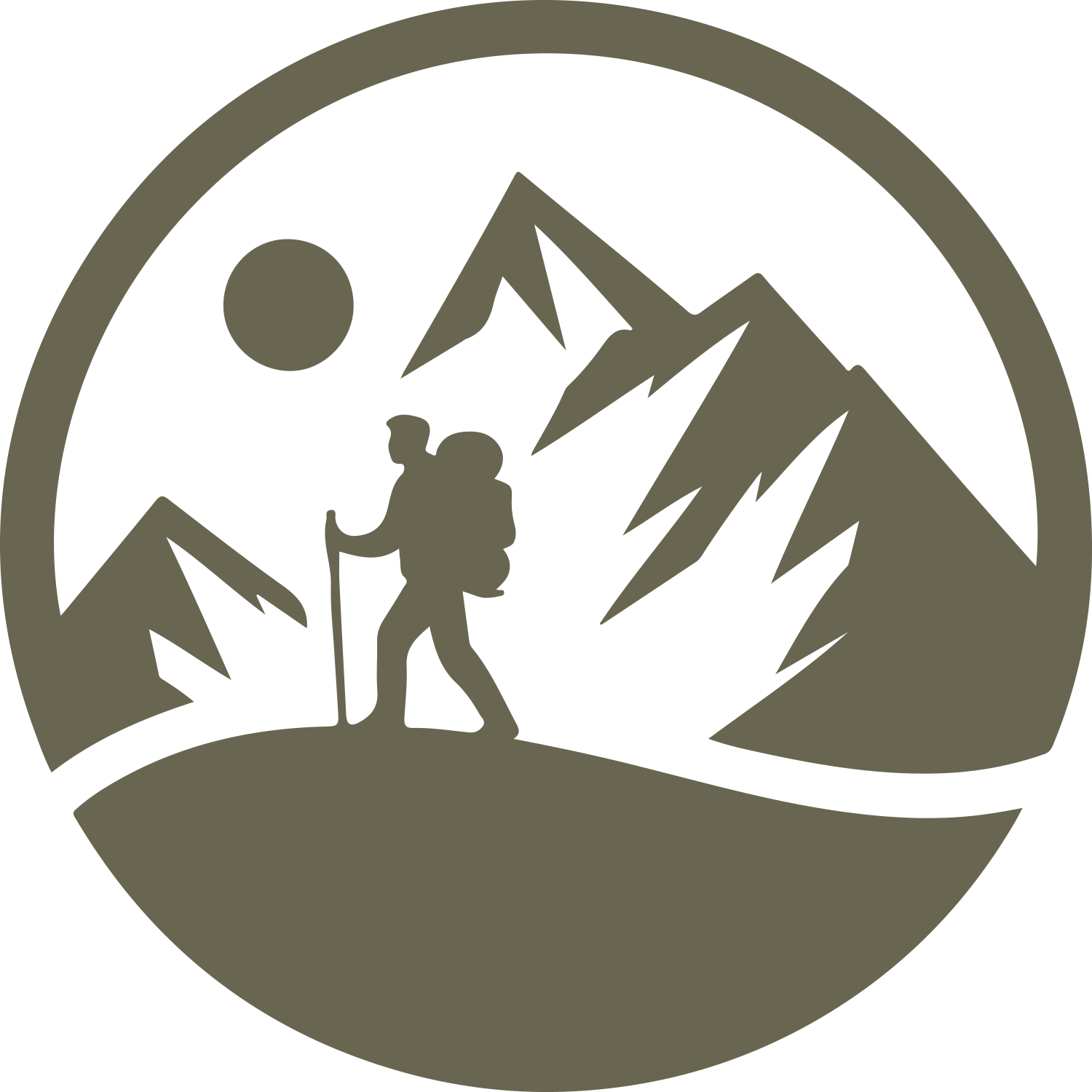 Mountain Hiker Delrin Leather Stamp