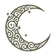 Ornate Moon and Stars Delrin Leather Stamp