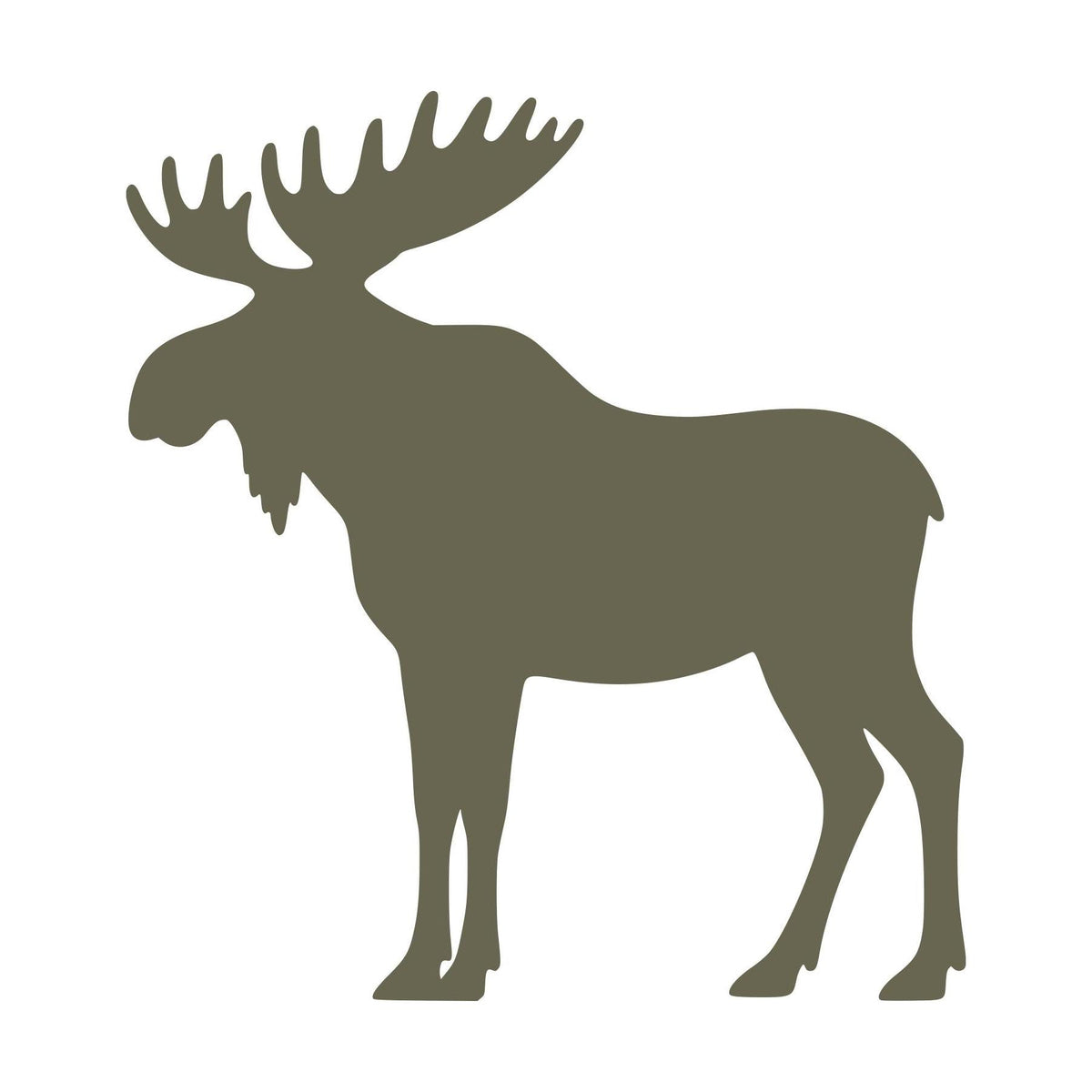 Moose Delrin Leather Stamp