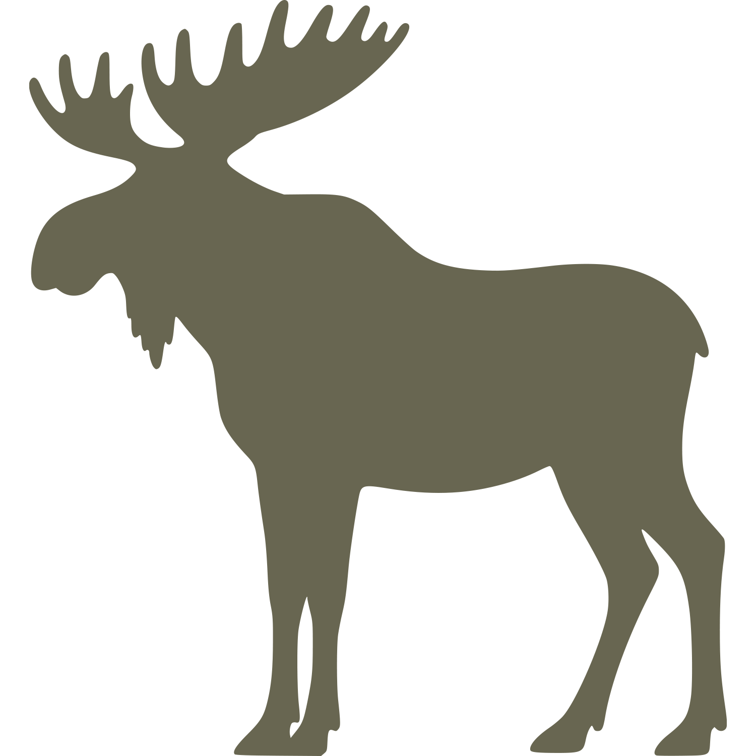 Moose Delrin Leather Stamp