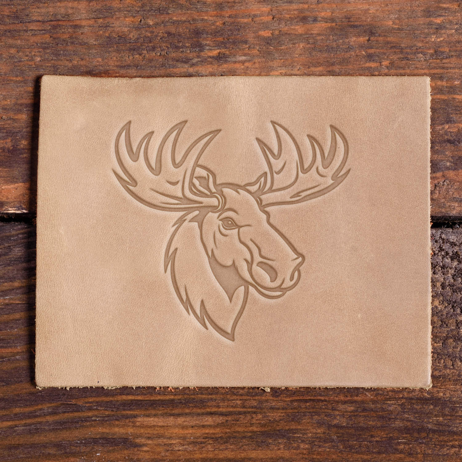 Moose Head Delrin Leather Stamp
