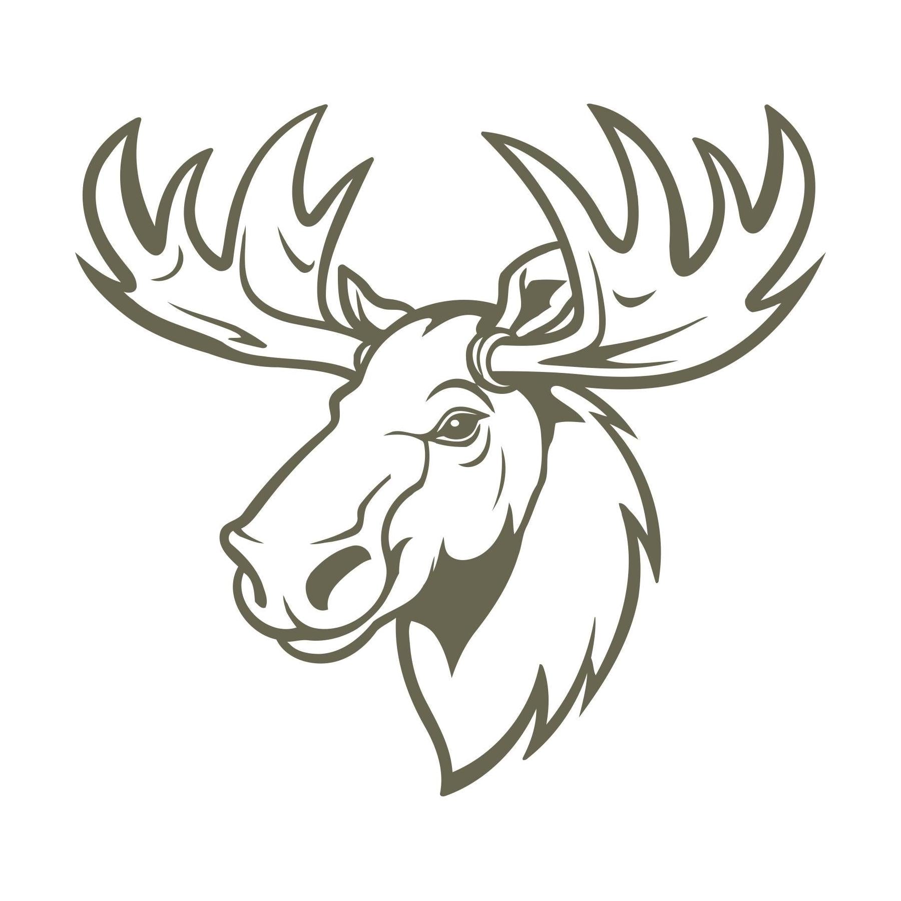 Moose Head Delrin Leather Stamp