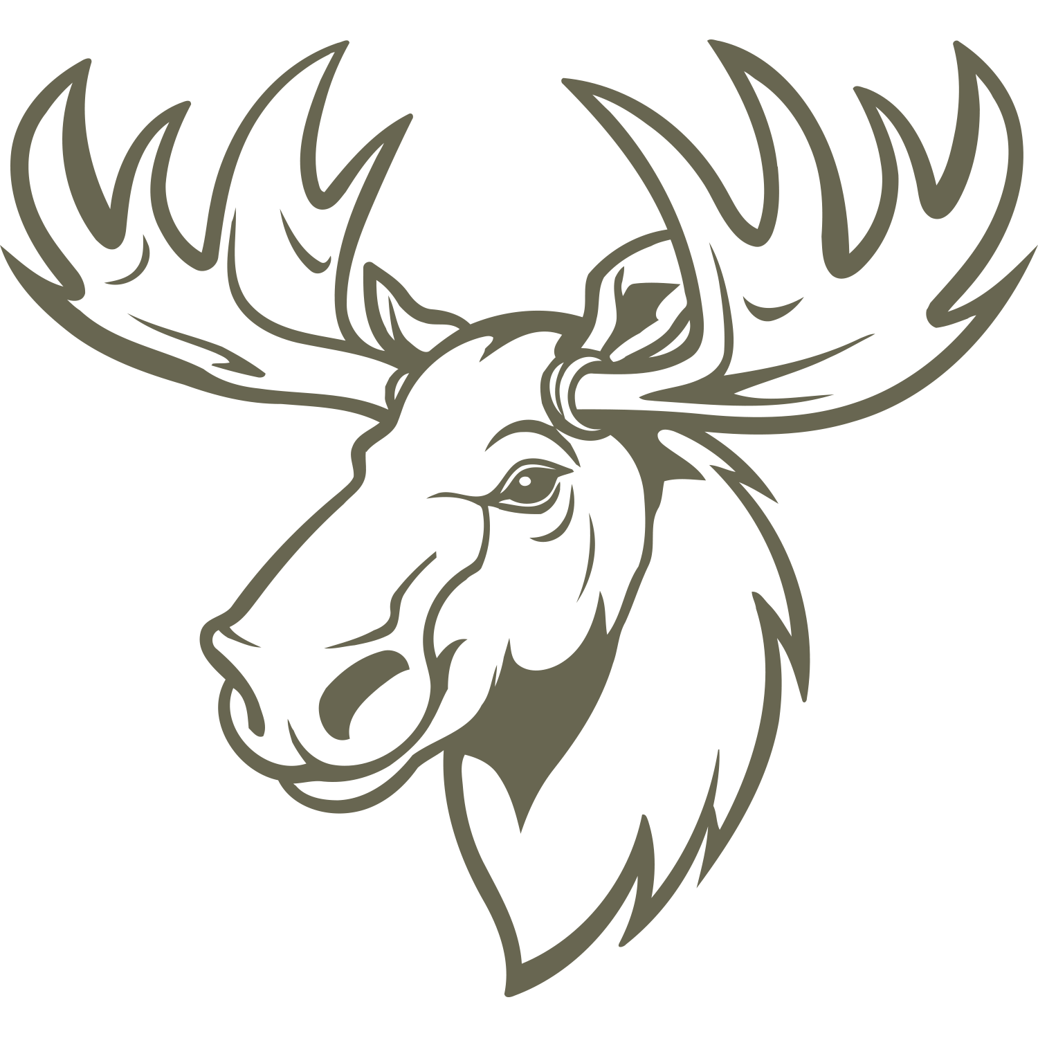 Moose Head Delrin Leather Stamp