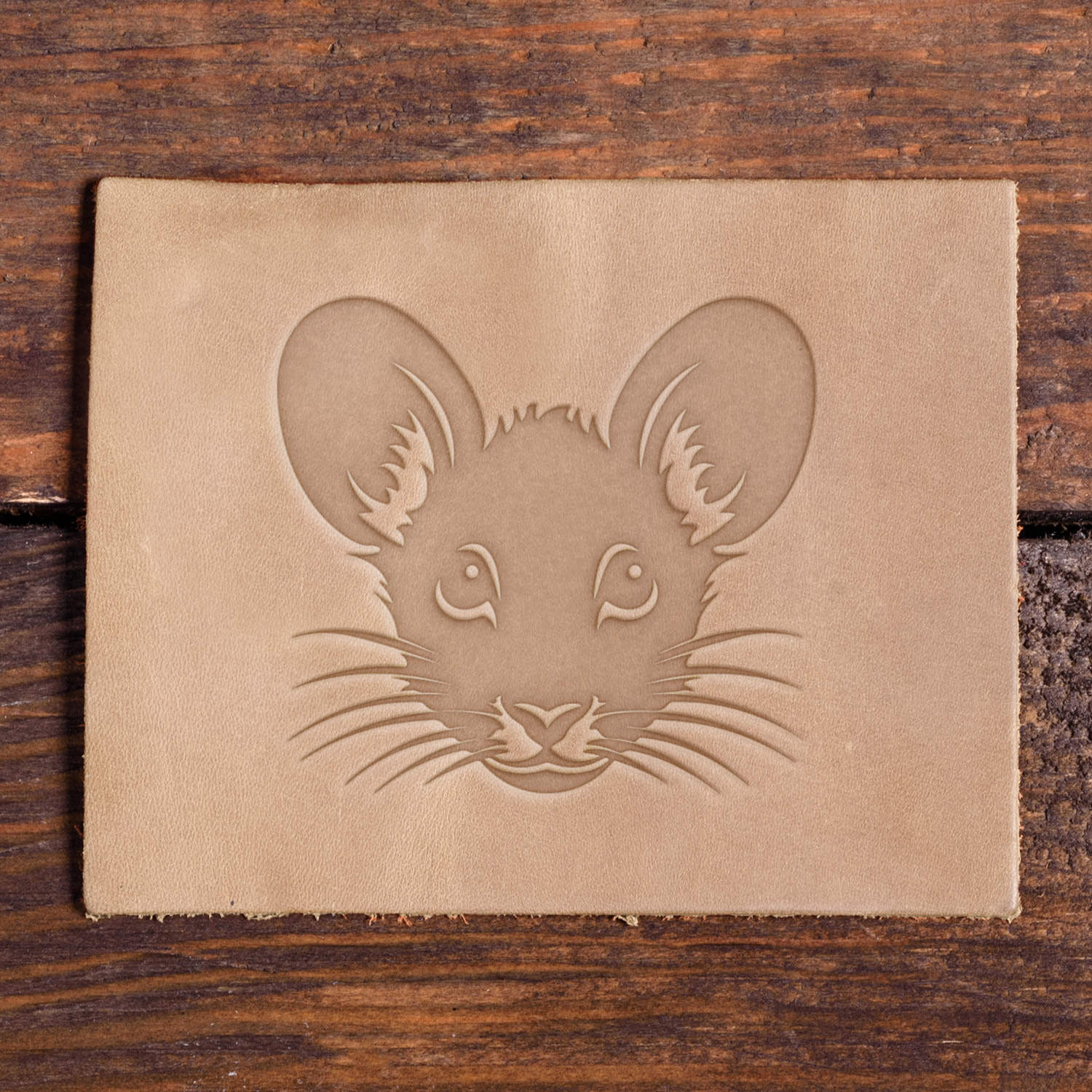 Mouse Delrin Leather Stamp