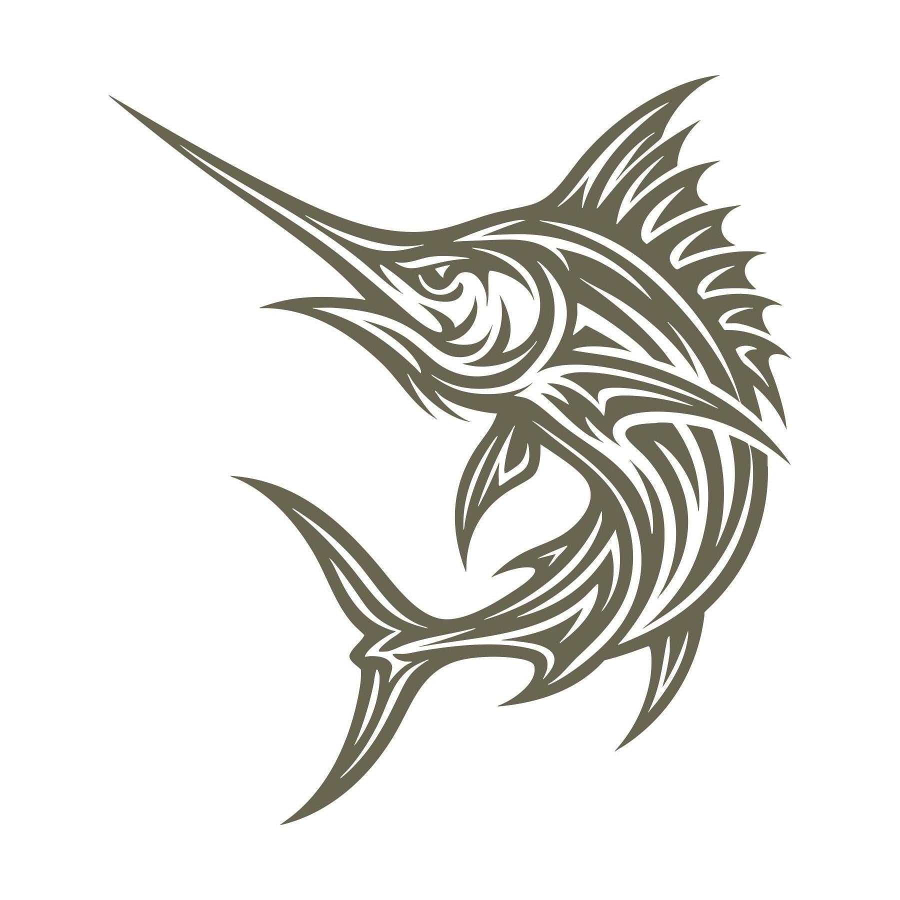 Marlin Fish Delrin Leather Stamp