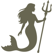Mermaid with Trident Delrin Leather Stamp