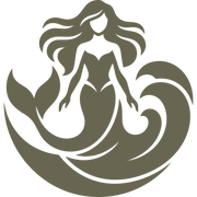 Mermaid Emblem with Waves Delrin Leather Stamp