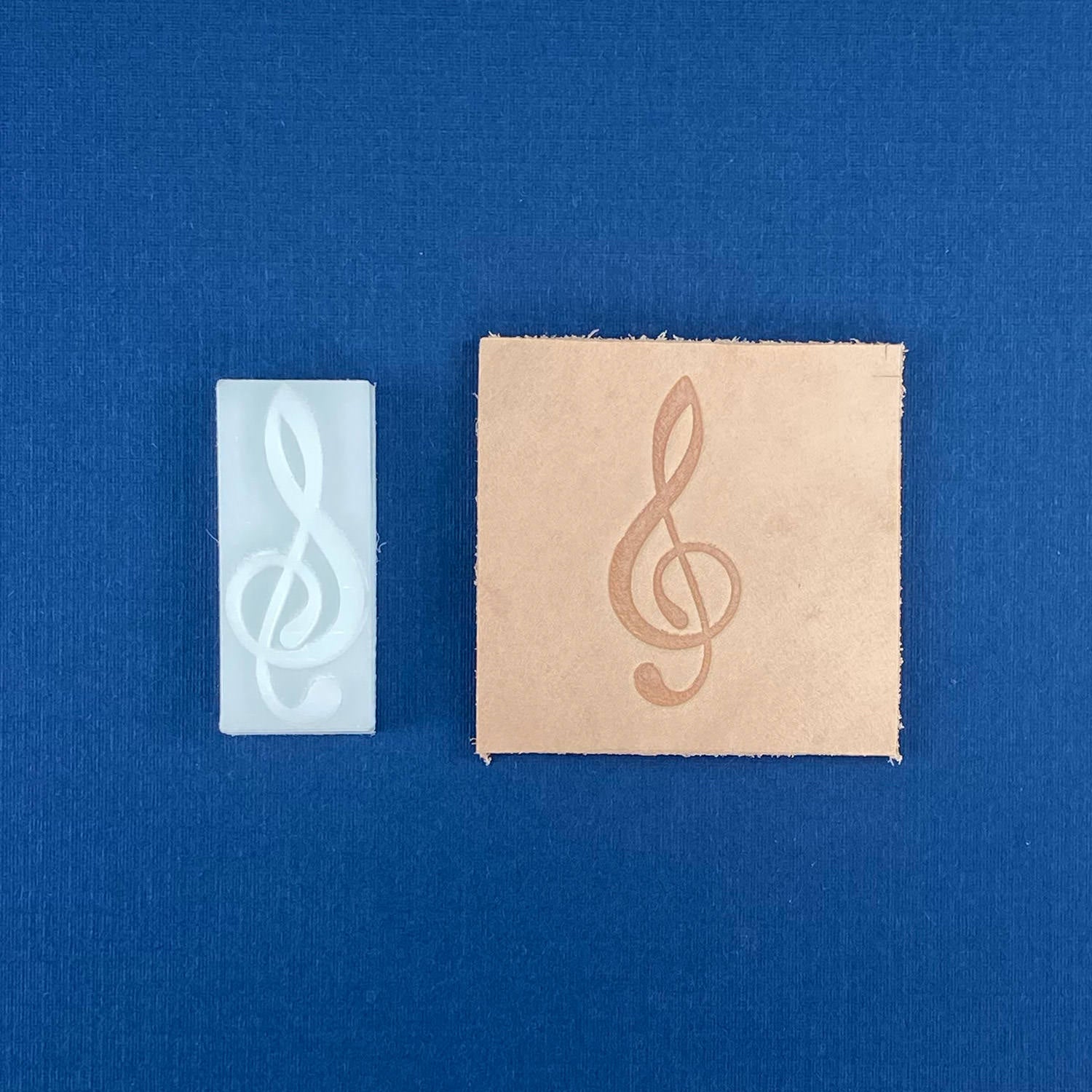 Music Clef Delrin Leather Stamp