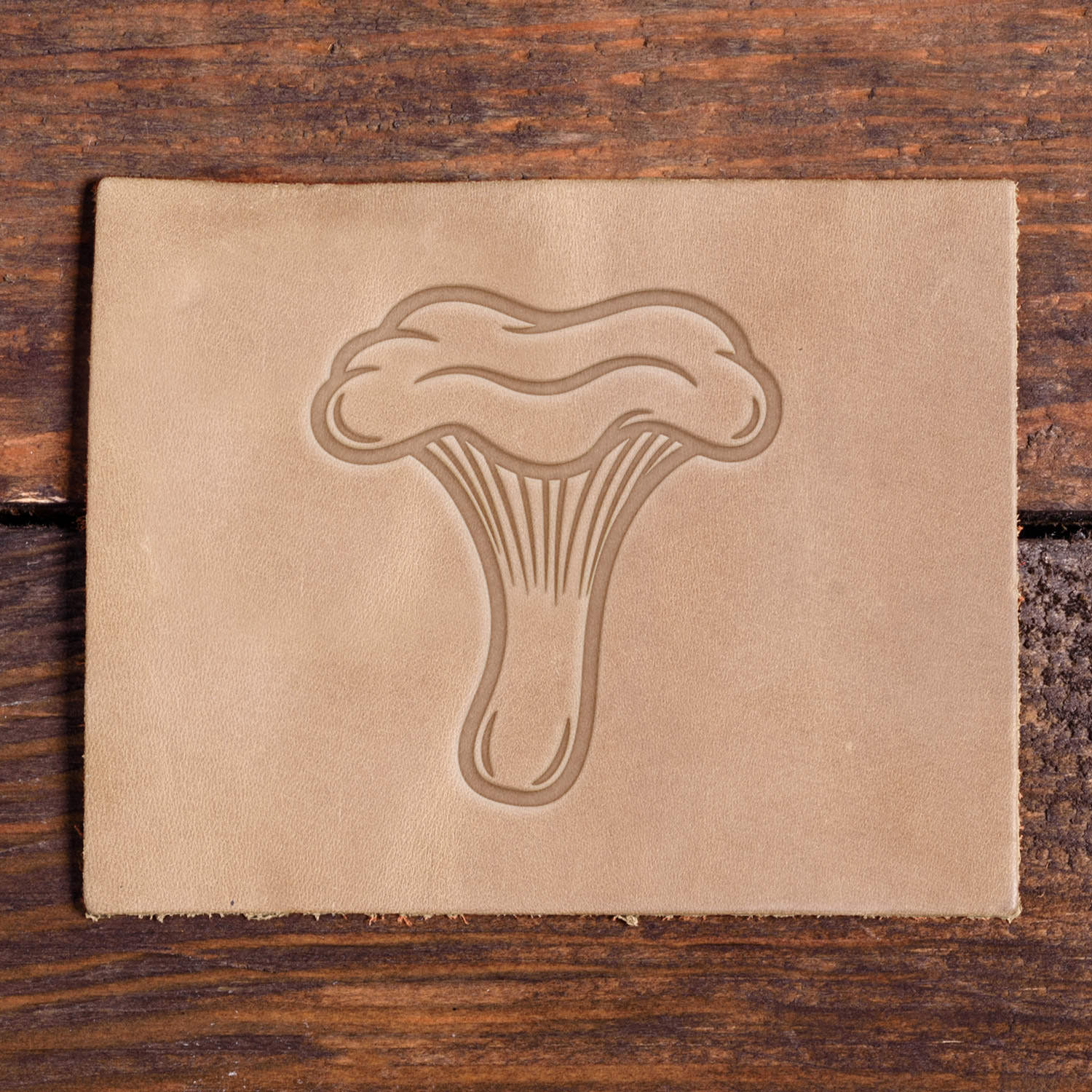 Chanterelle Mushroom Delrin Leather Stamp