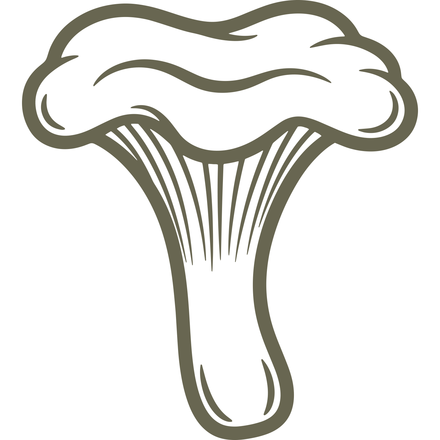 Chanterelle Mushroom Delrin Leather Stamp