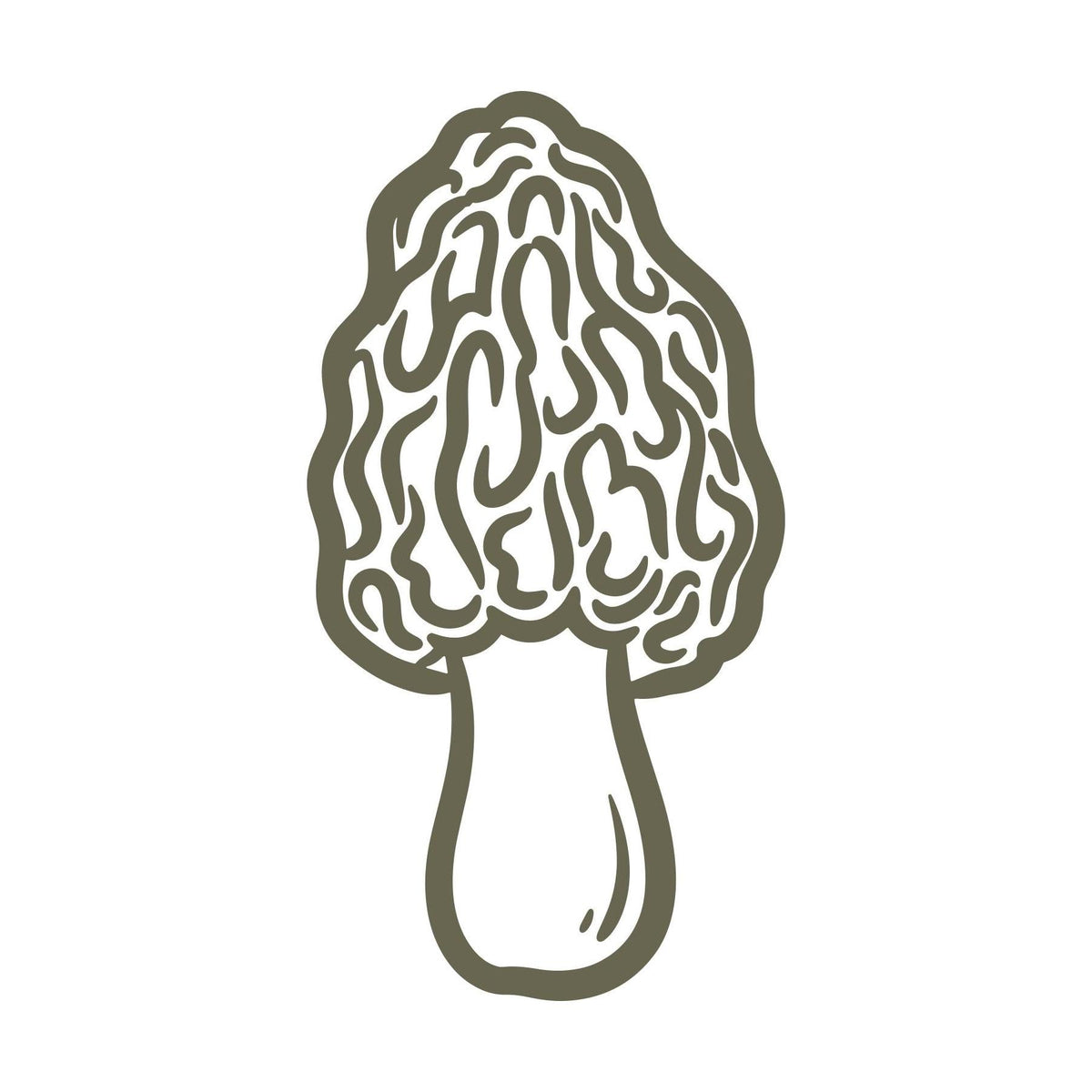 Morel Mushroom Delrin Leather Stamp