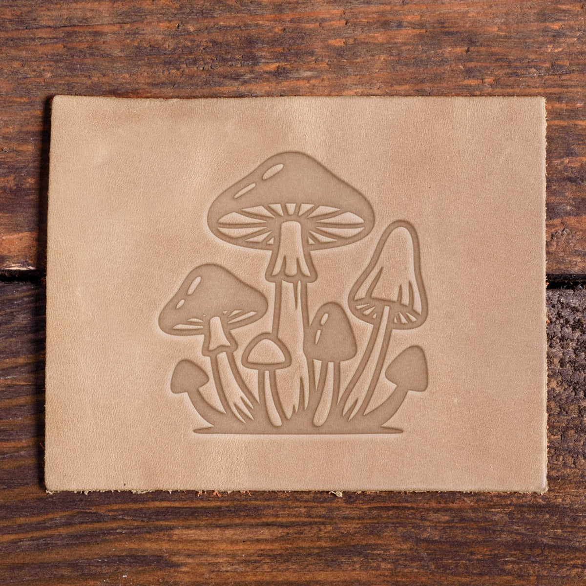 Mushroom Cluster Delrin Leather Stamp