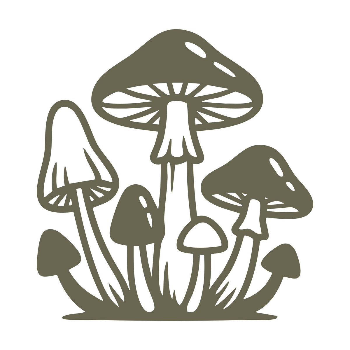 Mushroom Cluster Delrin Leather Stamp