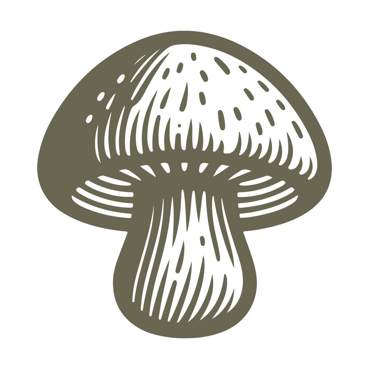 Mushroom Delrin Leather Stamp