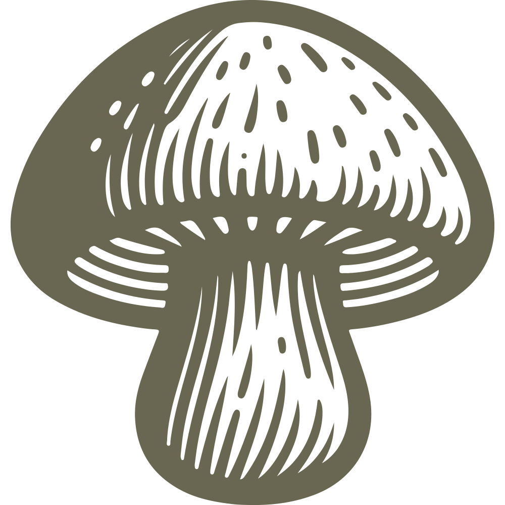 Mushroom Delrin Leather Stamp