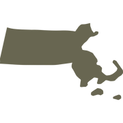 Massachusetts State Shape Delrin Leather Stamp
