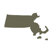 Massachusetts State Shape Delrin Leather Stamp