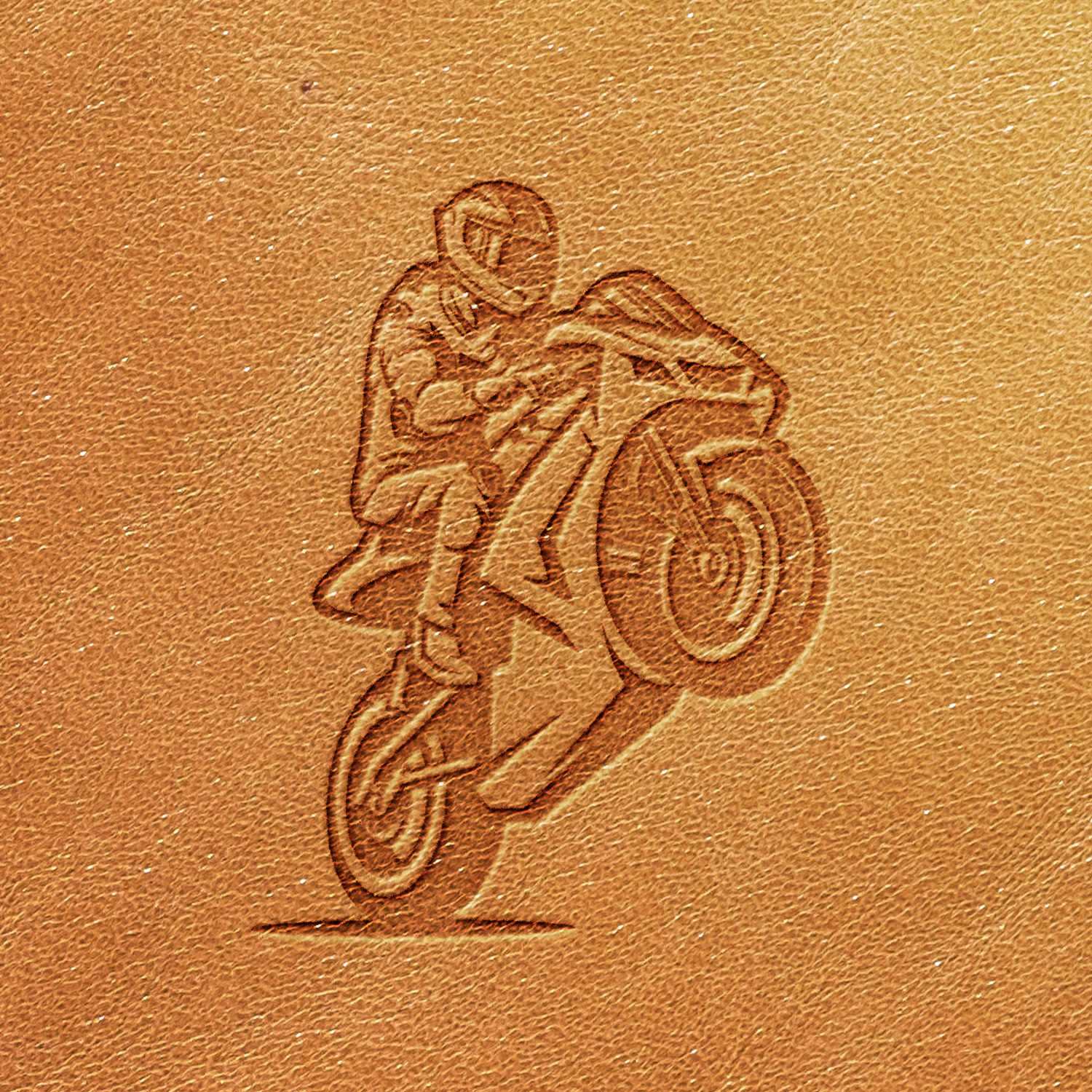 Motorcycle Delrin Leather Stamp