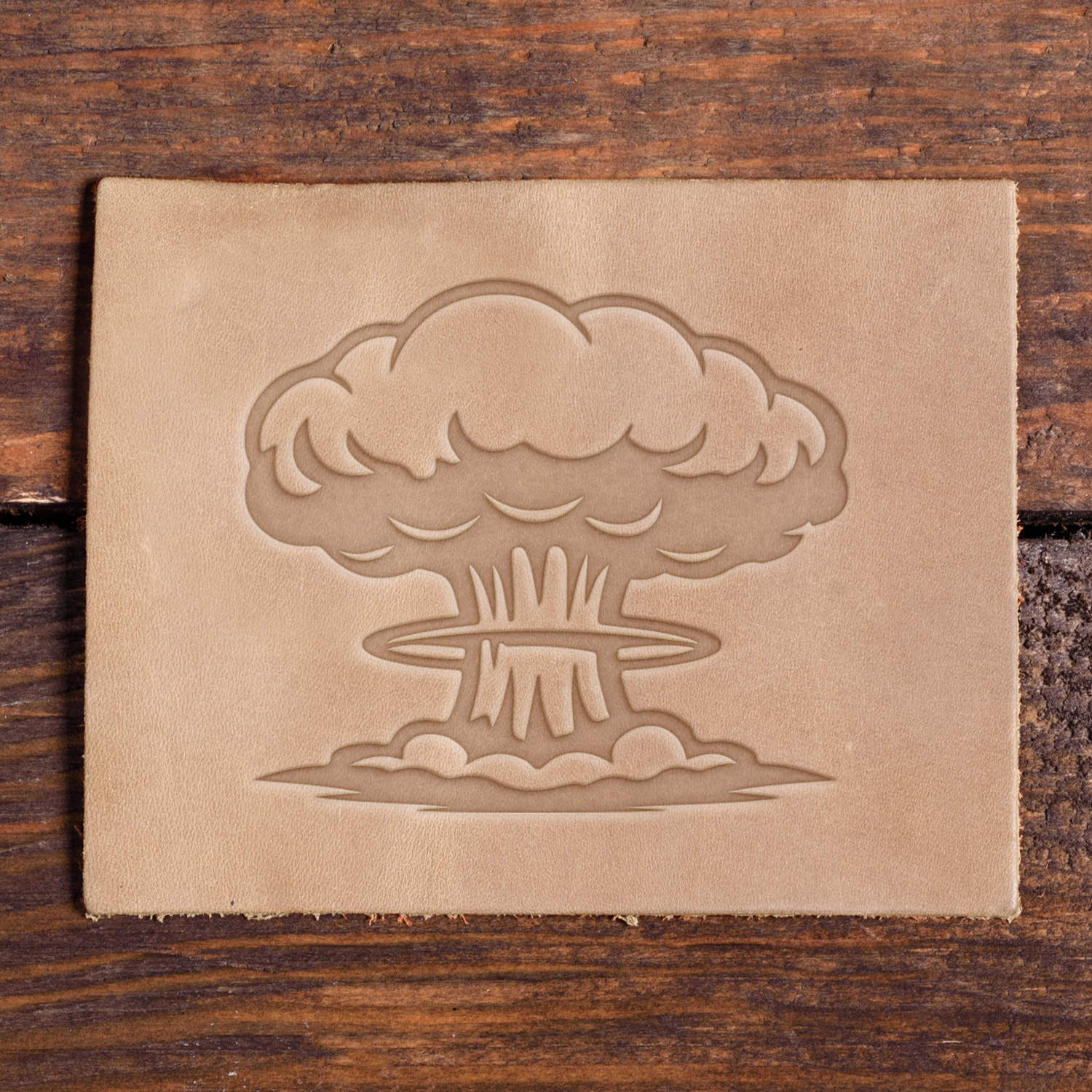 Nuclear Explosion Delrin Leather Stamp