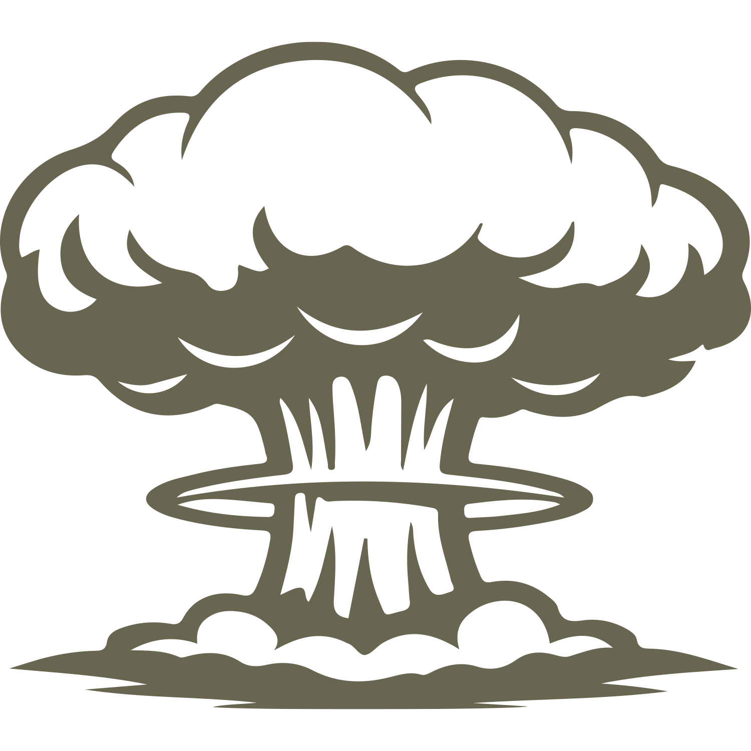 Nuclear Explosion Delrin Leather Stamp
