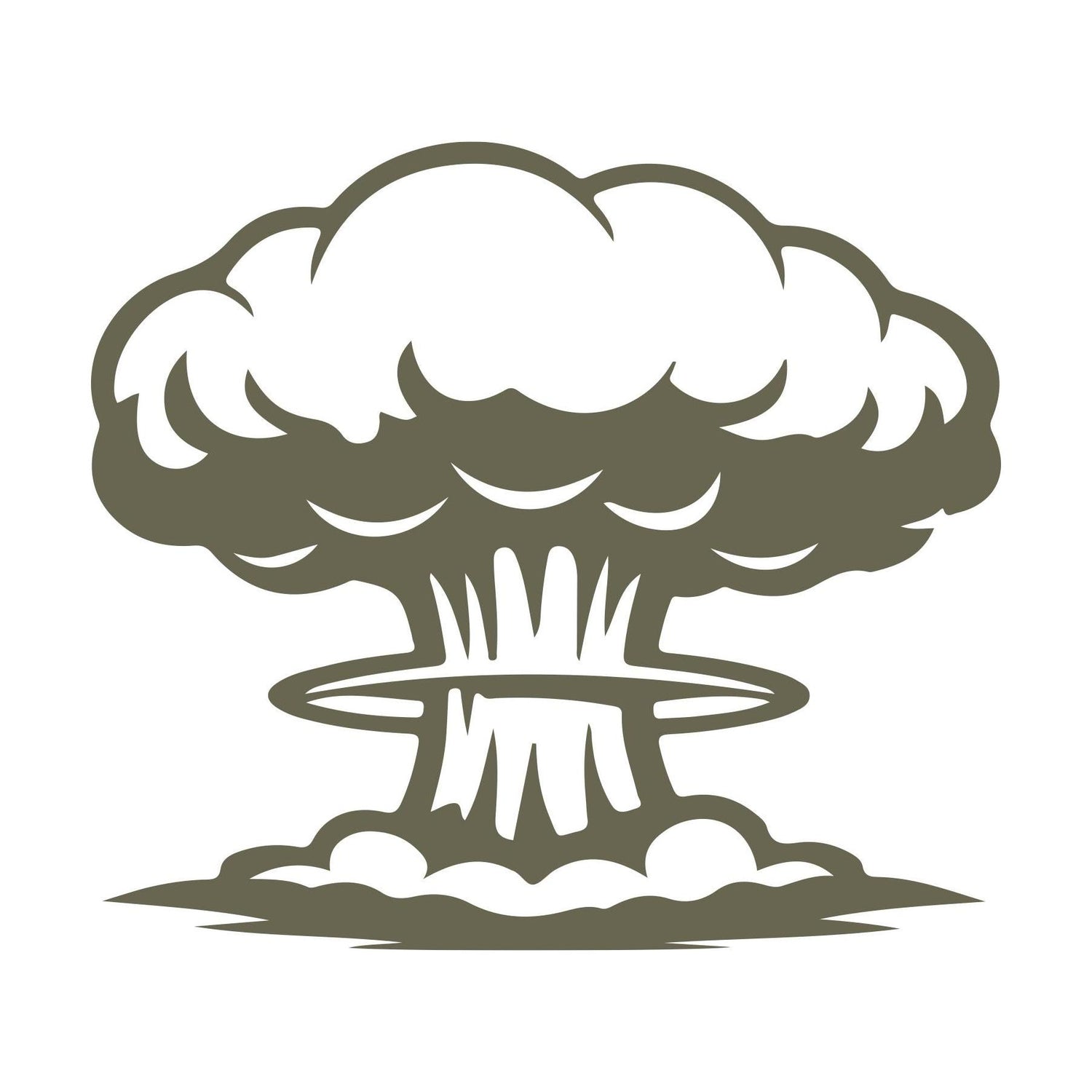 Nuclear Explosion Delrin Leather Stamp