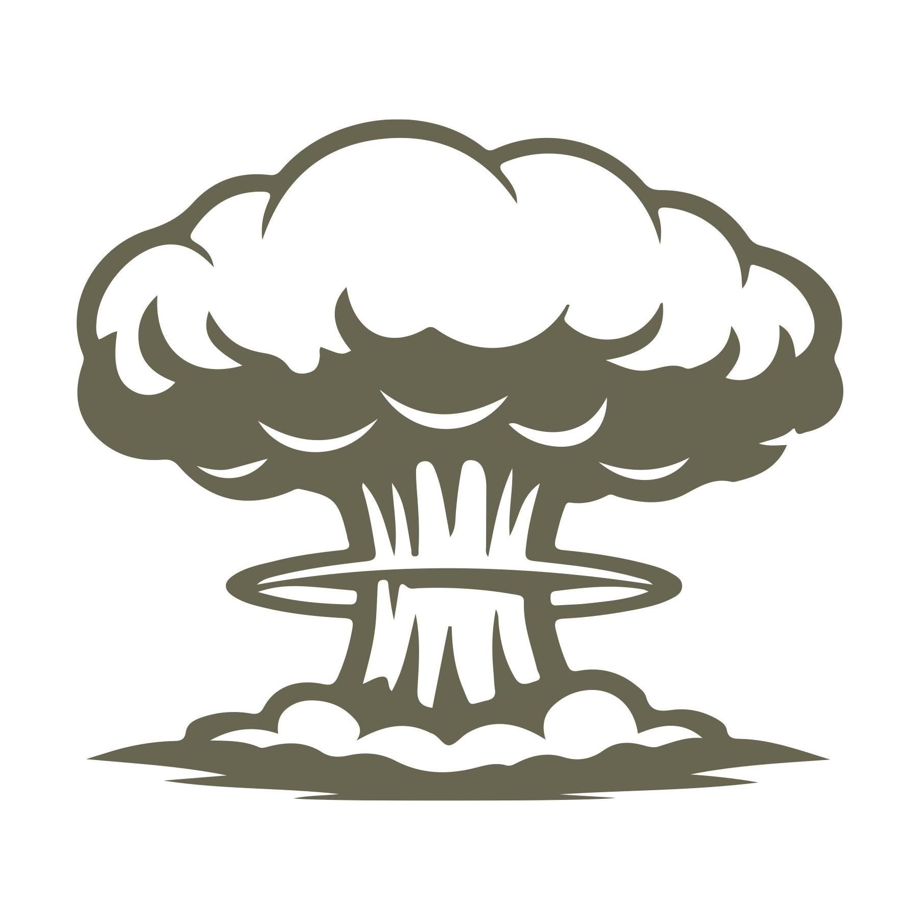 Nuclear Explosion Delrin Leather Stamp