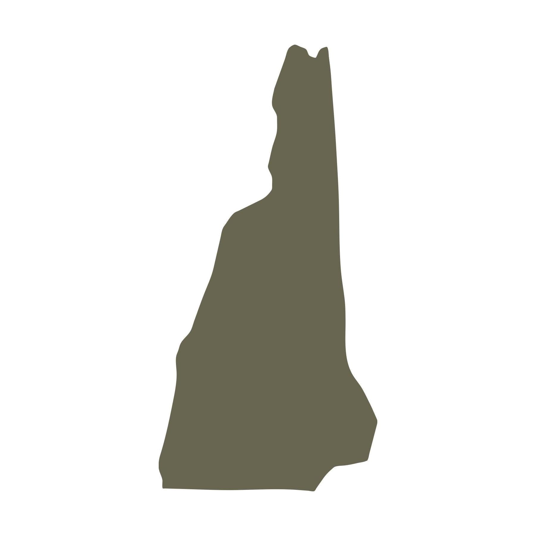 New Hampshire State Shape Delrin Leather Stamp