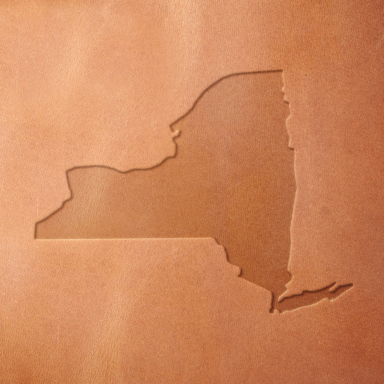 New York State Shape Delrin Leather Stamp