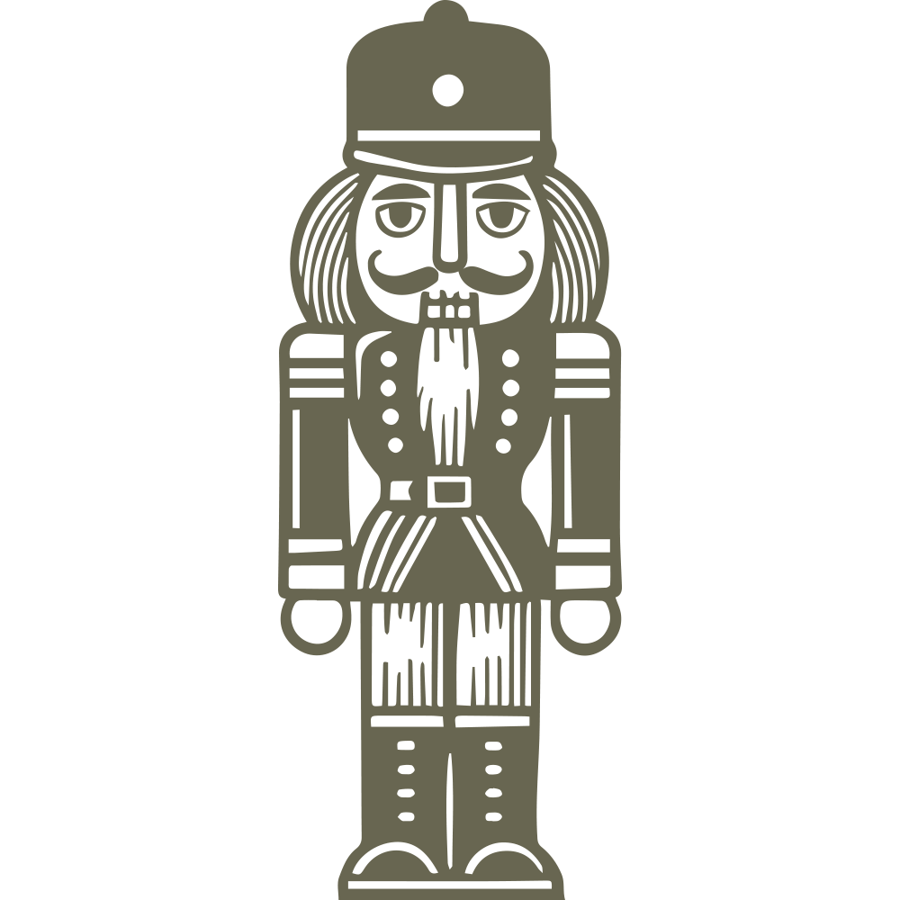 Nutcracker Soldier Delrin Leather Stamp