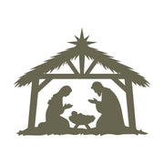 Nativity Scene Delrin Leather Stamp