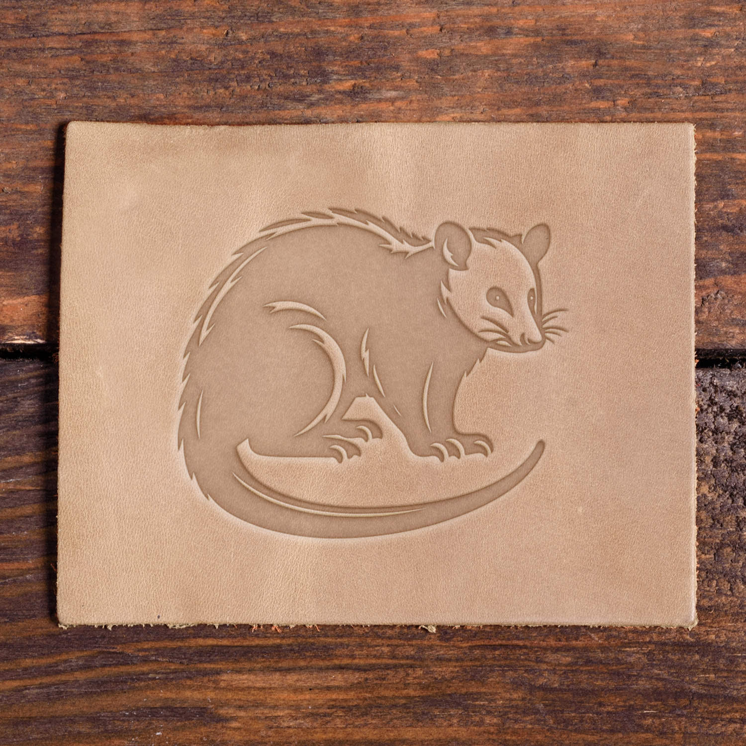 Opossum Delrin Leather Stamp