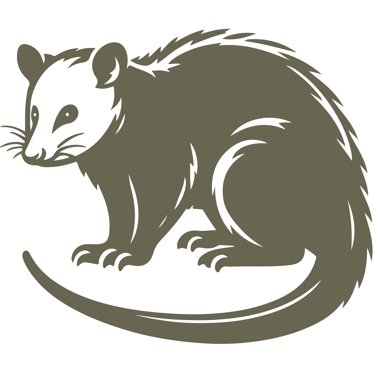 Opossum Delrin Leather Stamp