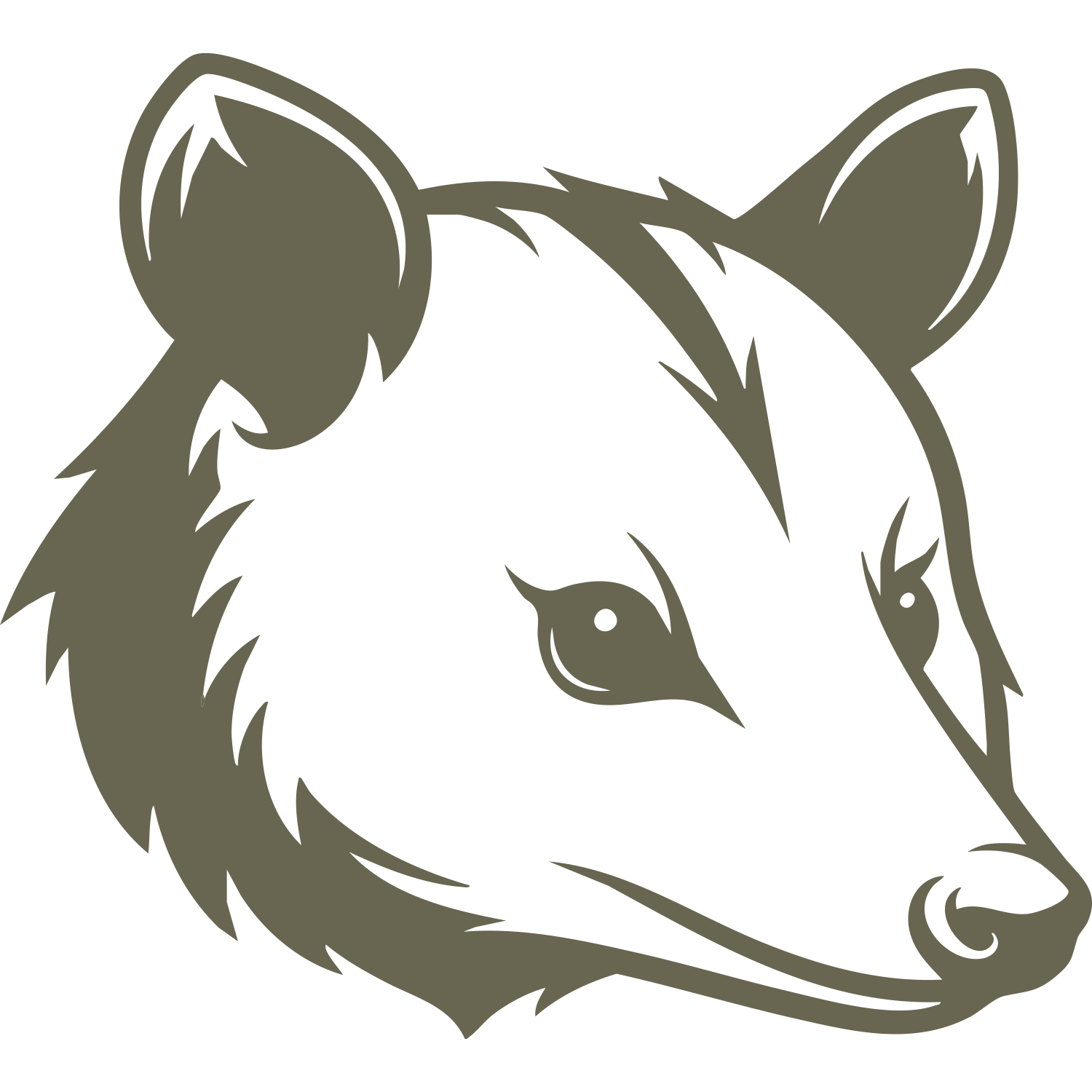 Opossum Head Delrin Leather Stamp