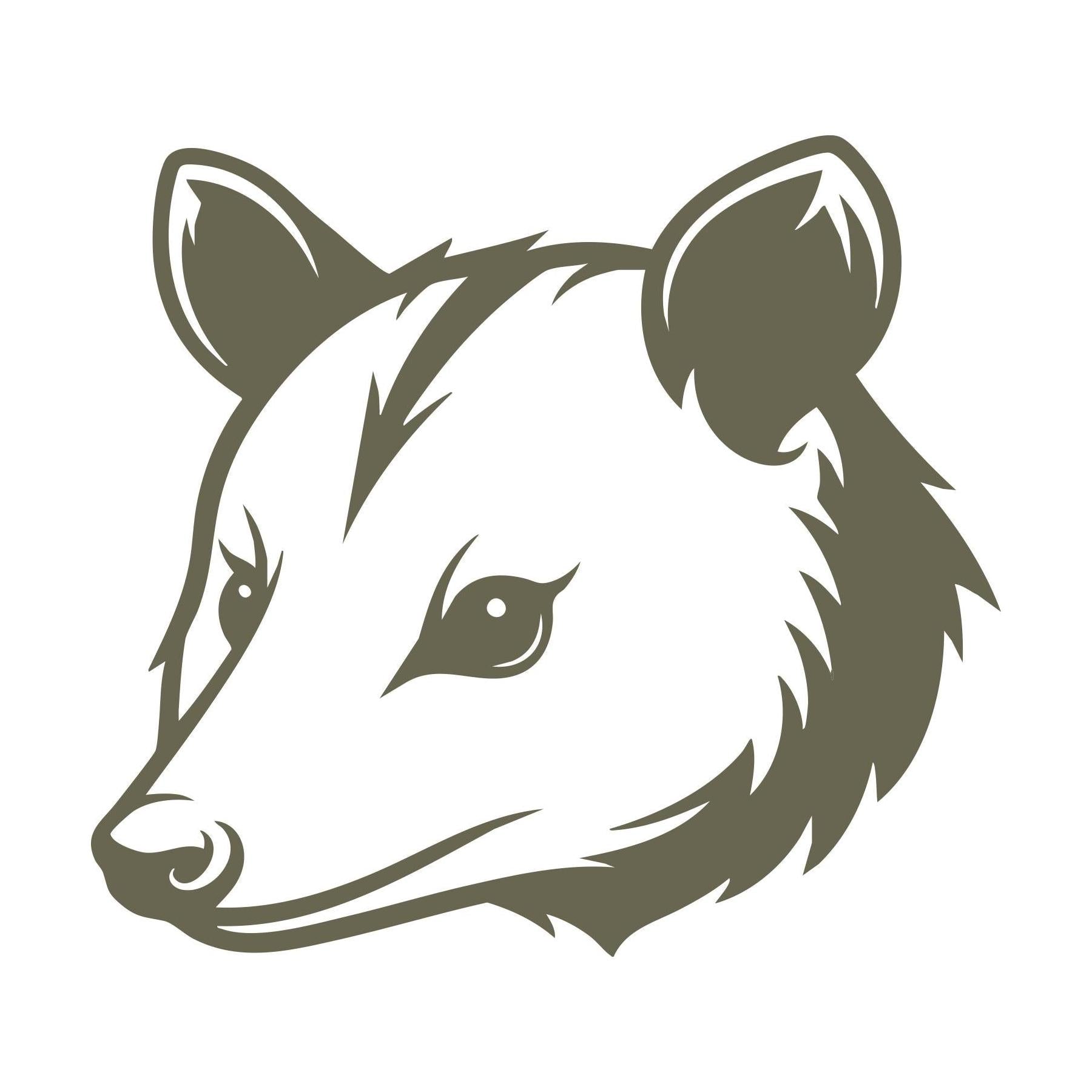 Opossum Head Delrin Leather Stamp