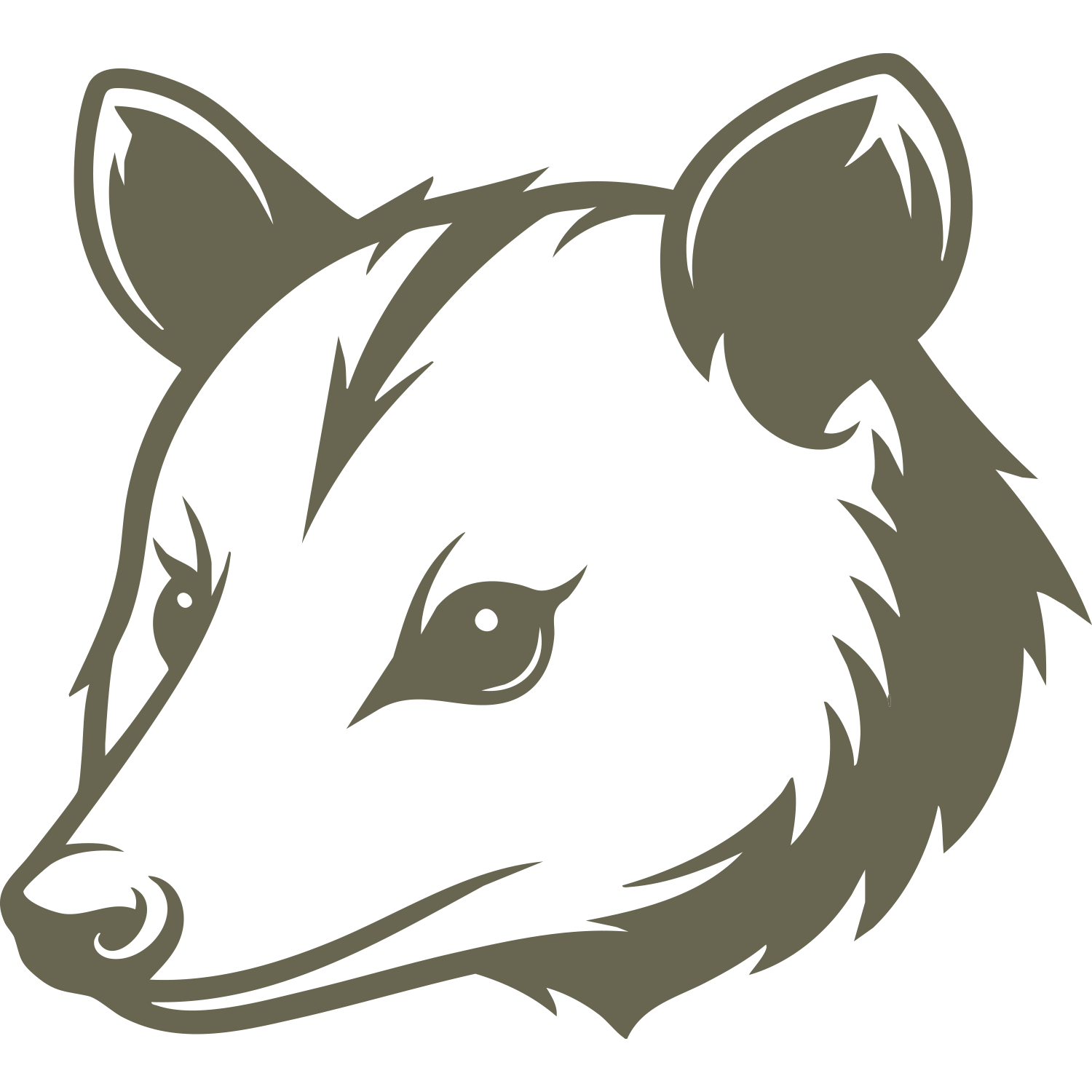 Opossum Head Delrin Leather Stamp