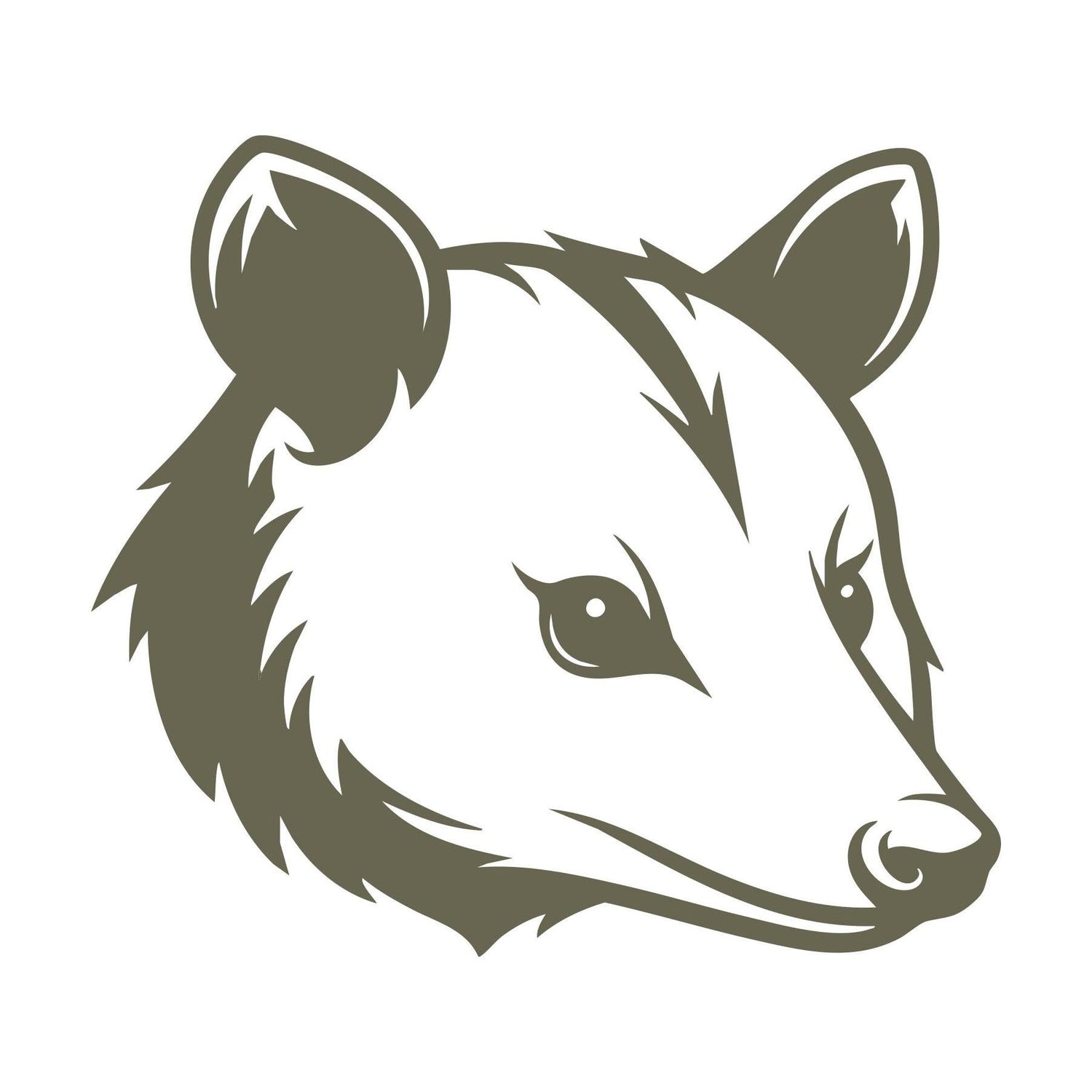 Opossum Head Delrin Leather Stamp