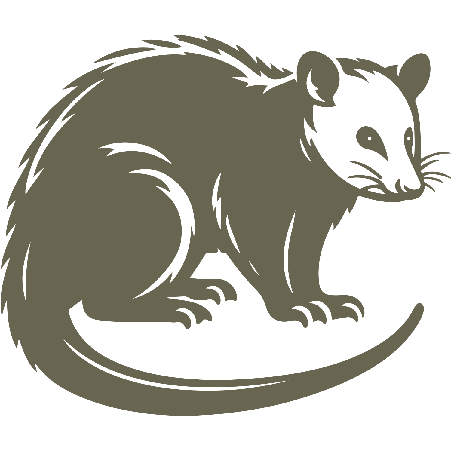 Opossum Delrin Leather Stamp