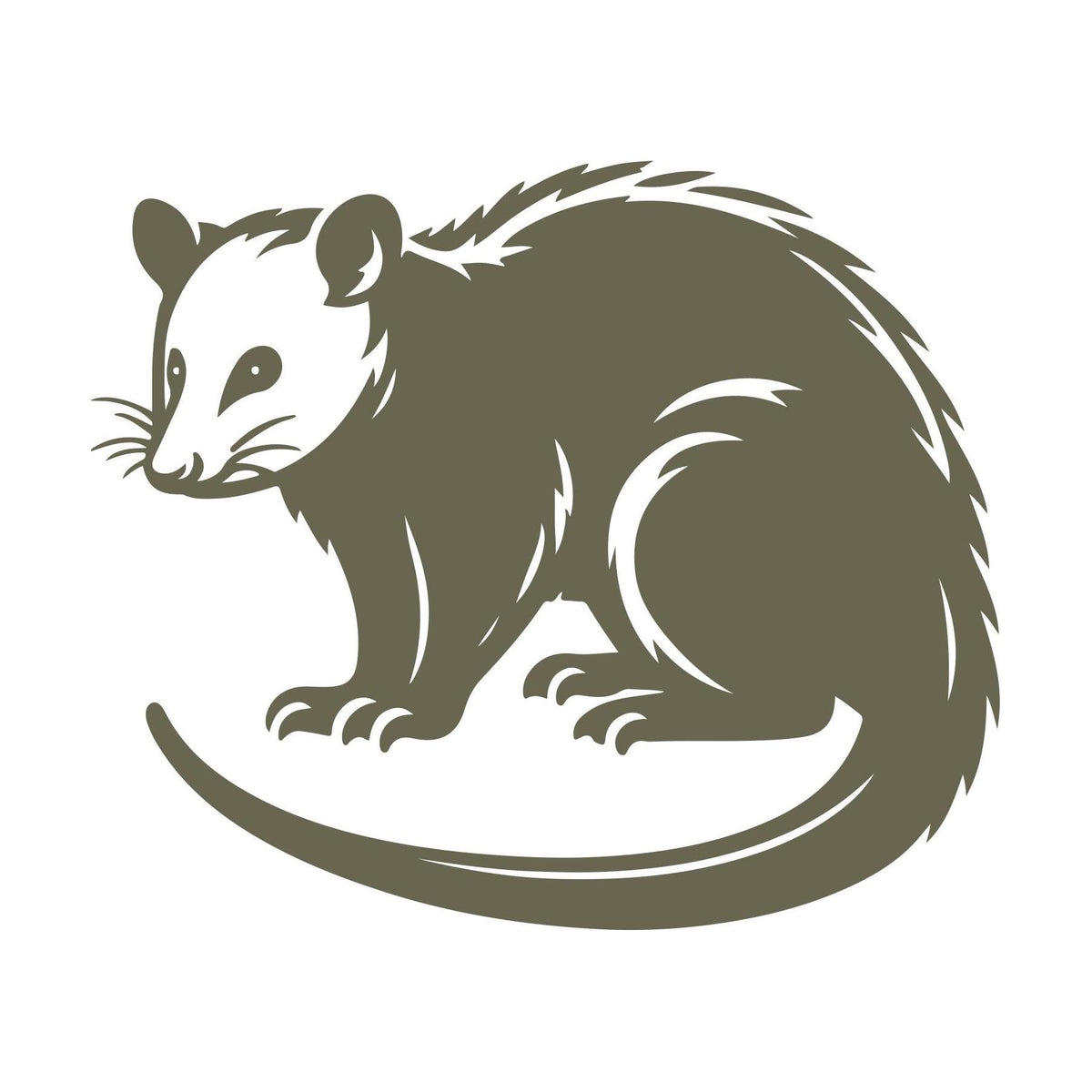 Opossum Delrin Leather Stamp
