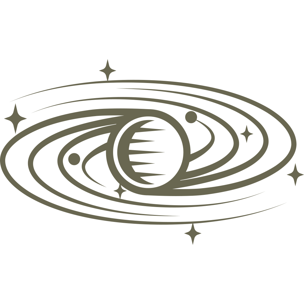 Cosmic Orbit Delrin Leather Stamp