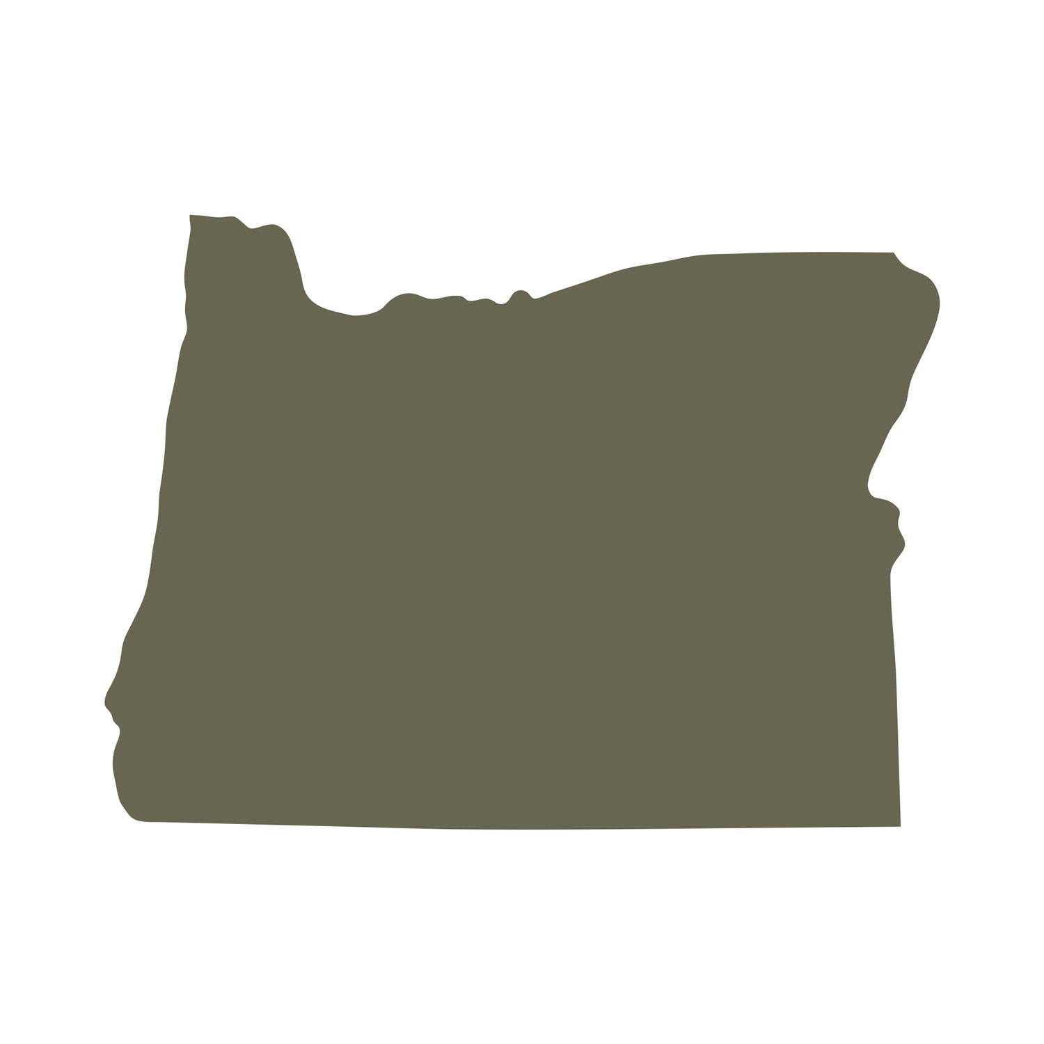 Oregon State Shape Delrin Leather Stamp