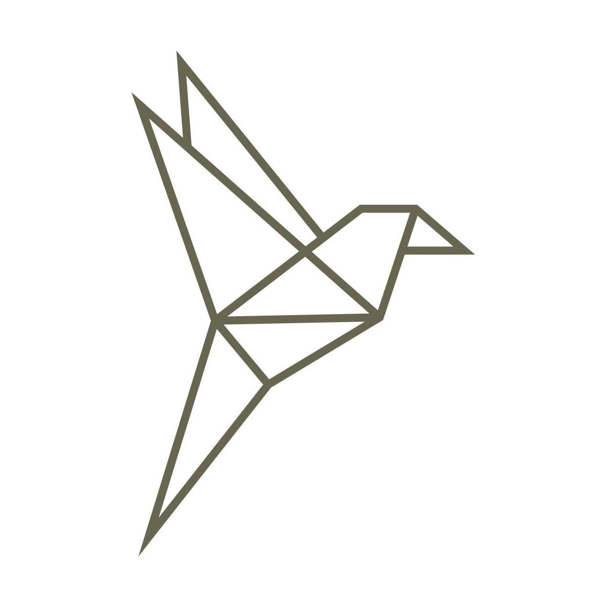 Origami Bird Delrin Leather Stamp