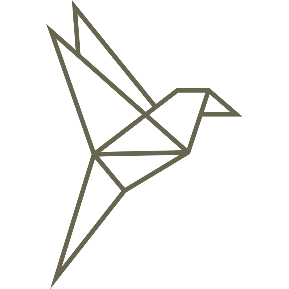 Origami Bird Delrin Leather Stamp